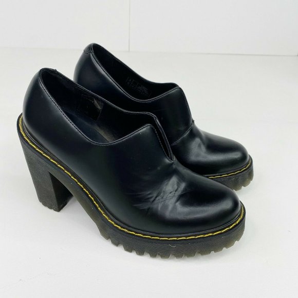 Dr. Martens Shoes - Dr Doc Martens Cordelia Leather Chunky Platform Heels Shoes UK 5 EU 38 US 7